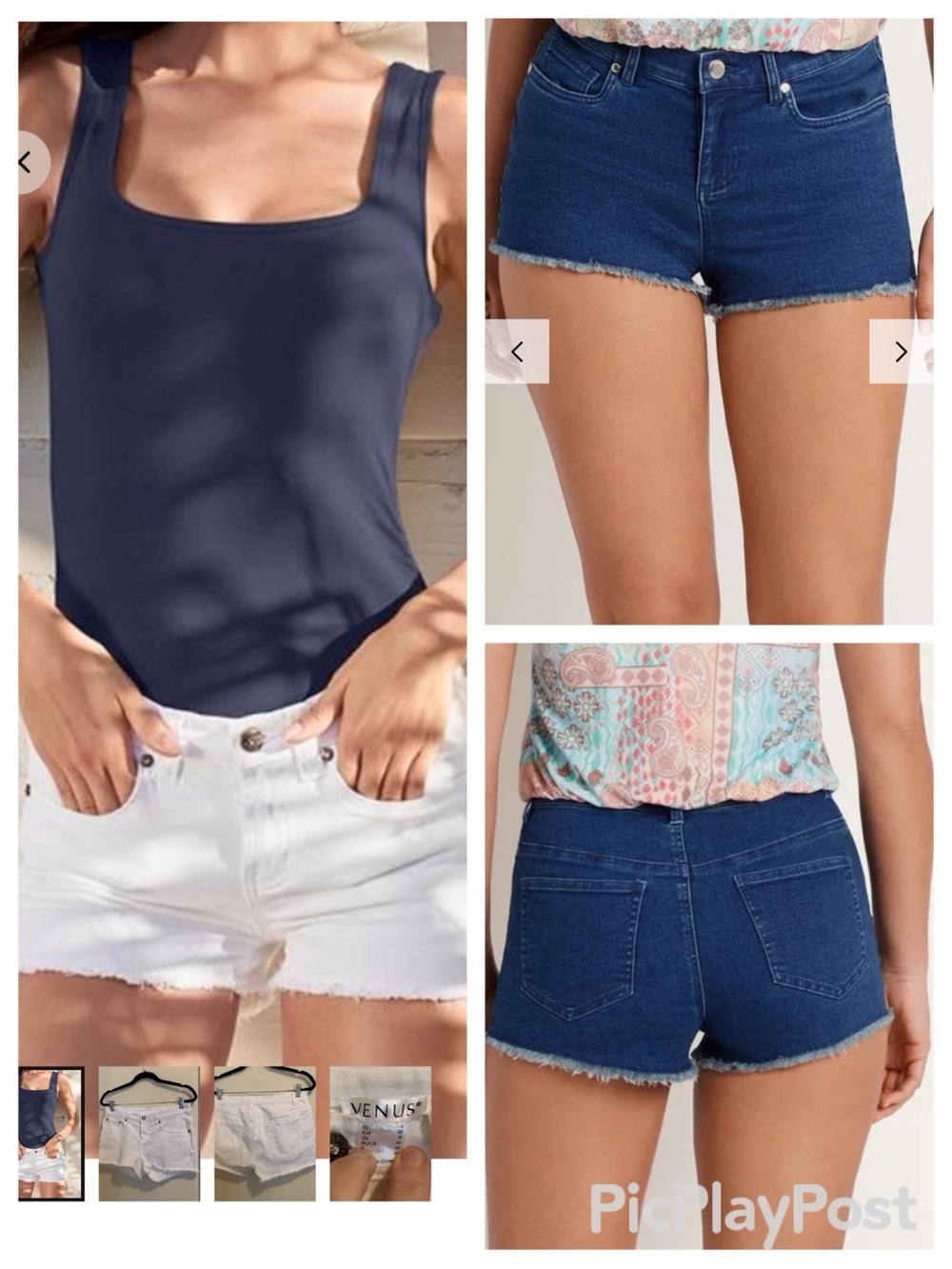 VENUS Pack of 3 Denim shorts